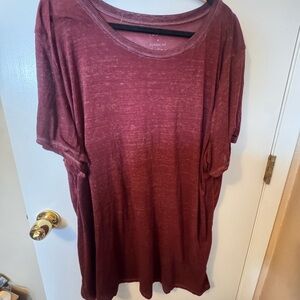 torrid Short Sleeve Tee in Burgundy Heather